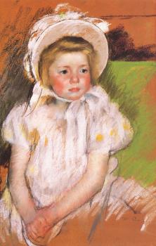 Mary Cassatt : Simone in a White Bonnet
